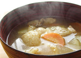 味噌汁と天ぷら